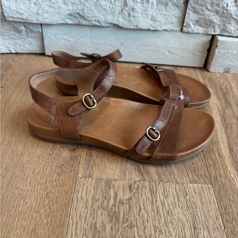 Dansko Brown Leather Strap Sandals